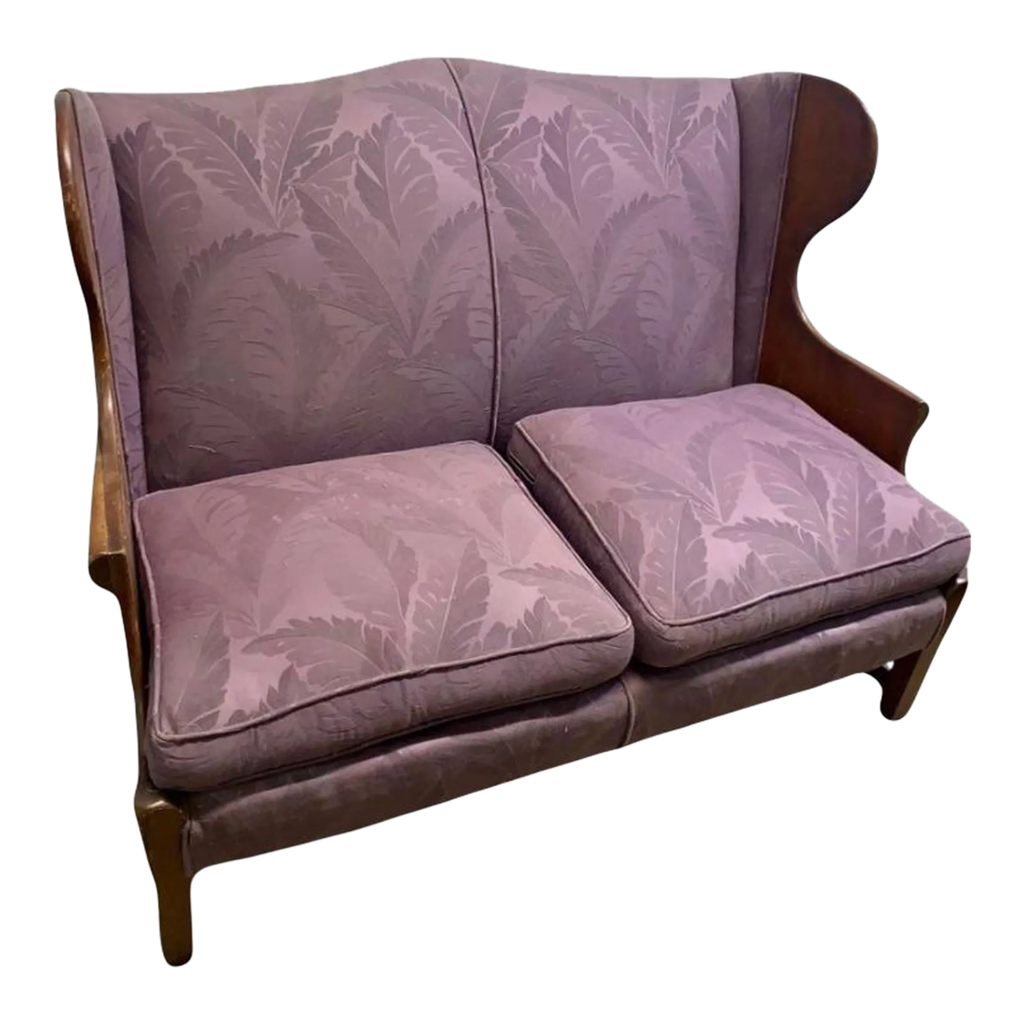 Rare Mid-20th Century Cherry Valley “Connecticut” George Ives Collection Wingback Loveseat by L. & J. G. Stickley