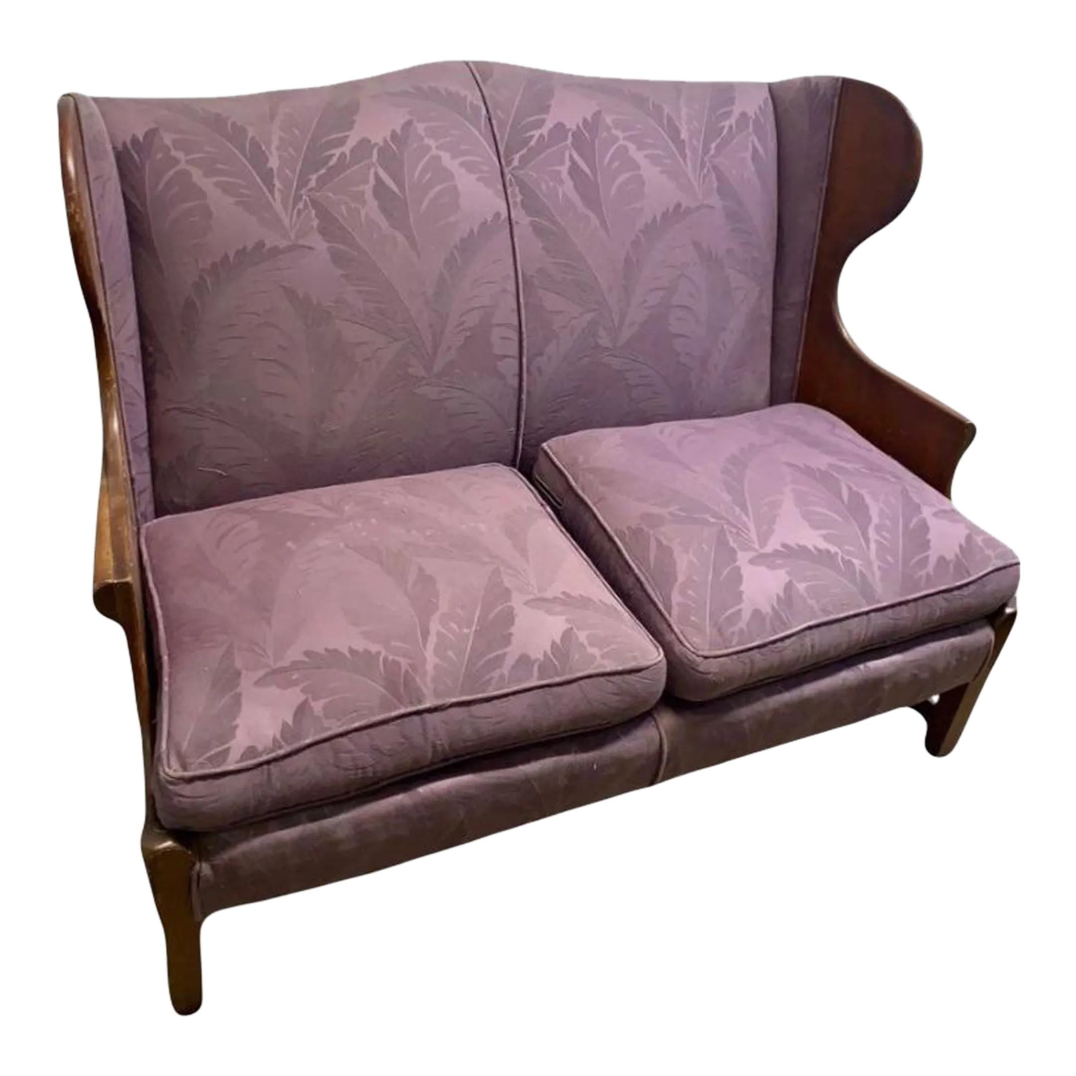 Rare Mid-20th Century Cherry Valley “Connecticut” George Ives Collection Wingback Loveseat by L. & J. G. Stickley