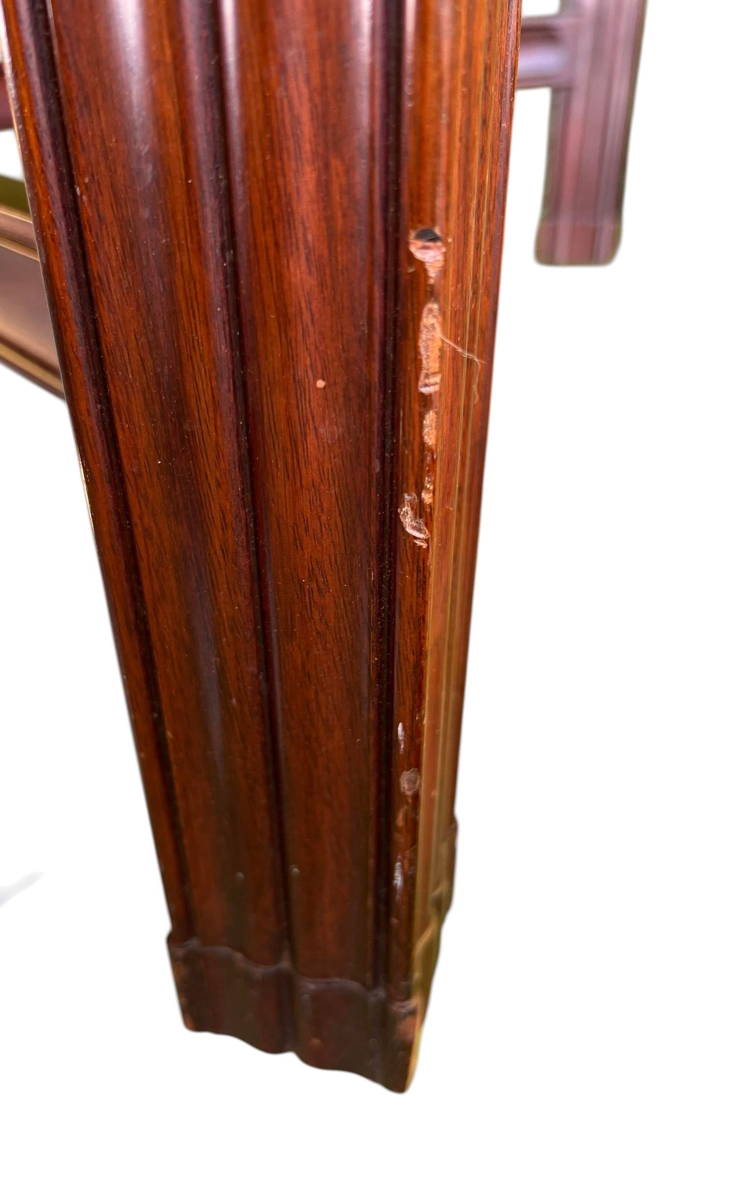 Vintage Henkel Harris Coffee Table in Satinwood or Tulipwood and Banded Flame Mahogany