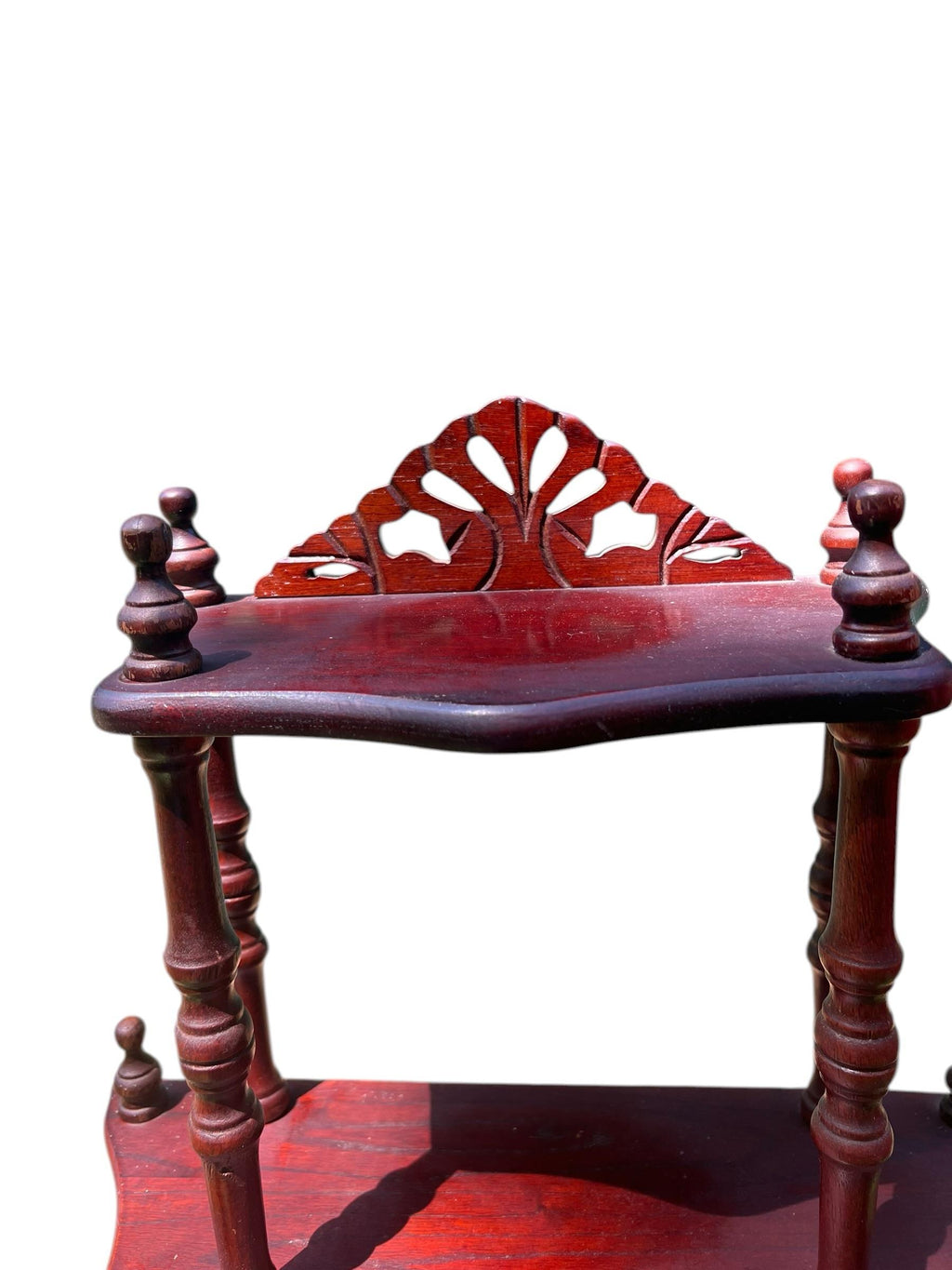 Vintage Regency Style Cherry Etegere or Tiered Shelf